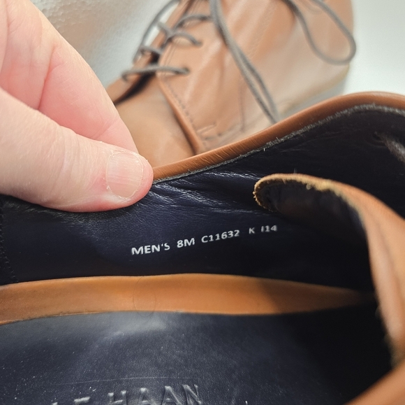 Cole Haan Lenox Hill Cap Toe Lace Up Brown Leather Loafers/shoes. Mens 8 main image 9